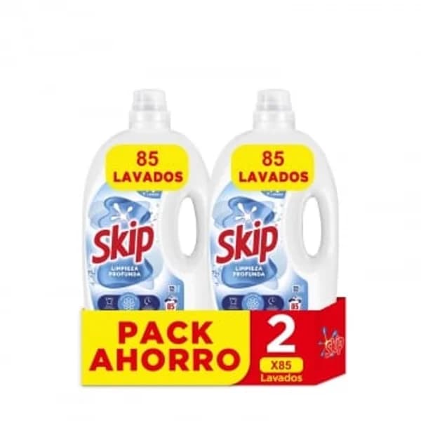 Detergente liquido limpieza profunda Skip pack 2 unidades 85 lavados. - 166.84 ud - Imagen del producto en Findit