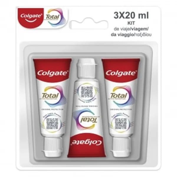 Dentífrico original Total Prevención Colgate pack 3 unidades 20 ml. - 0.06 l - Imagen del producto en Findit