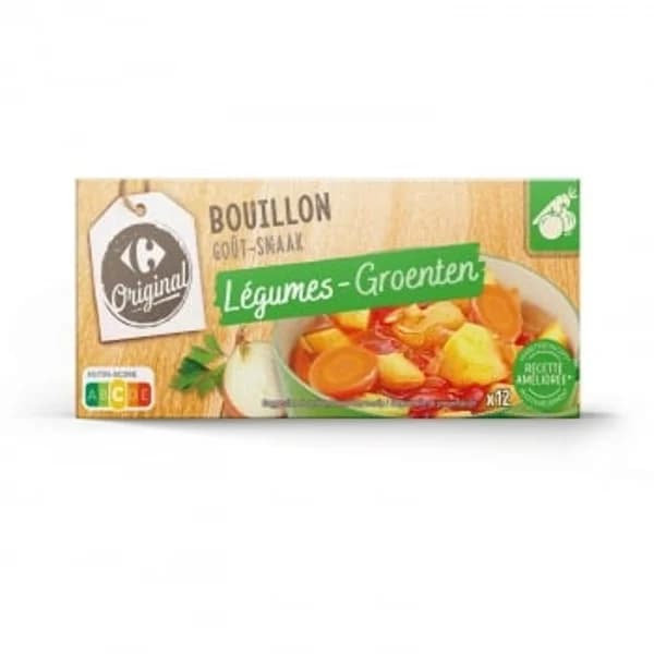 Caldo de verduras Original Carrefour 12 pastillas - 0.12 kg - Imagen del producto en Findit