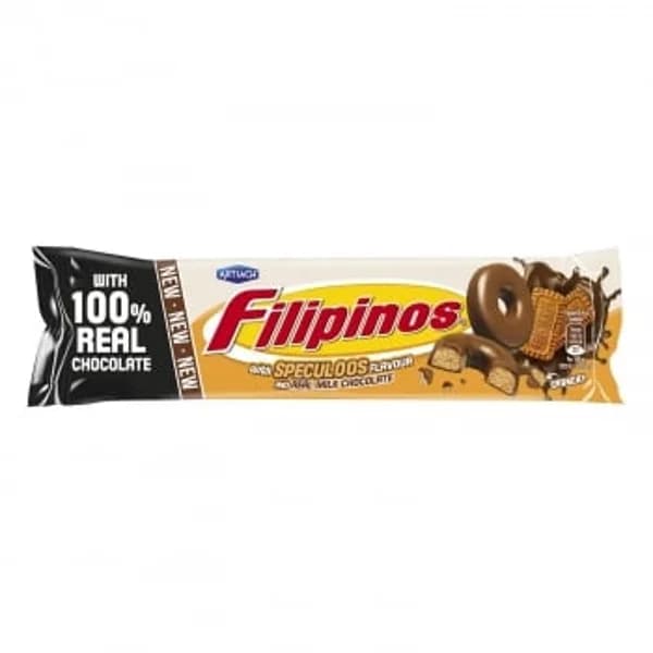 Galletas bañadas con chocolate con leche sabor speculoos Filipinos Artiach 118 g. - 0.12 kg - Imagen del producto en Findit