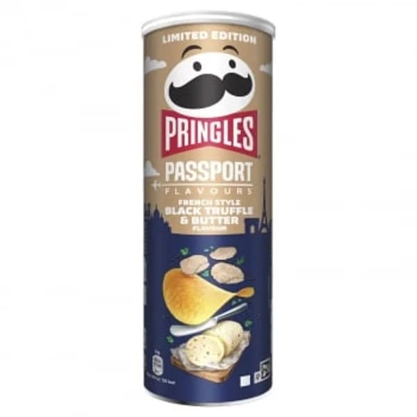 Aperitivo de patata sabor trufa negra y mantequilla Passport Pringles 165 g. - 0.17 kg - Imagen del producto en Findit