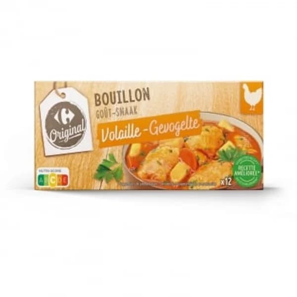 Caldo de pollo en pastillas Original Carrefour 12 pastillas - 0.12 kg - Imagen del producto en Findit