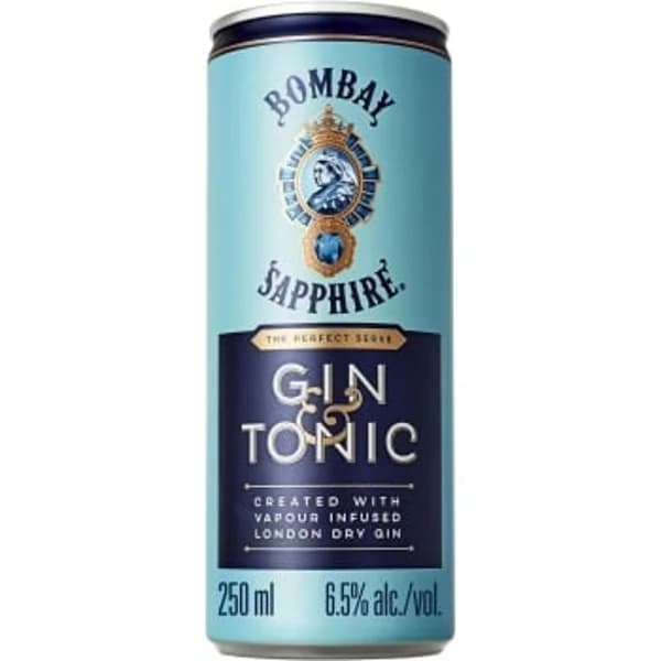 Ginebra Bombay Sapphire&Tonic lata 250 ml. - 0.25 l - Imagen del producto en Findit
