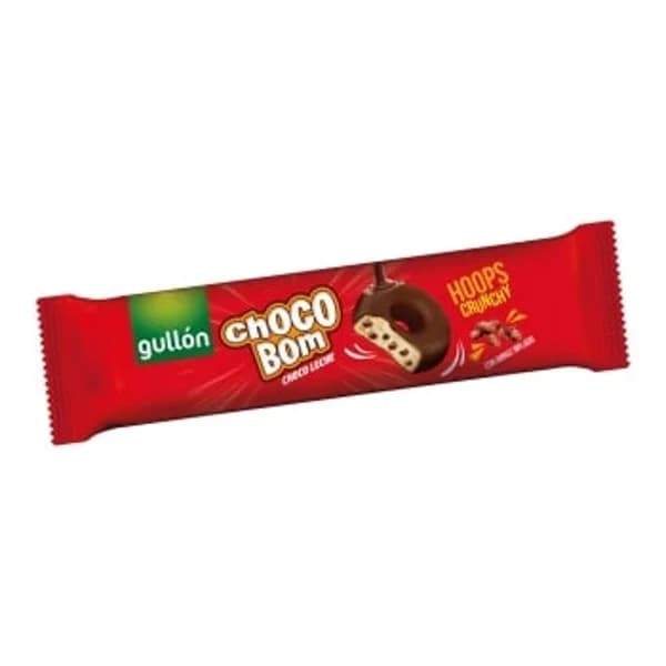 Galletas choco leche Chocobom Hoops Gullón 128 g. - 0.13 kg - Imagen del producto en Findit