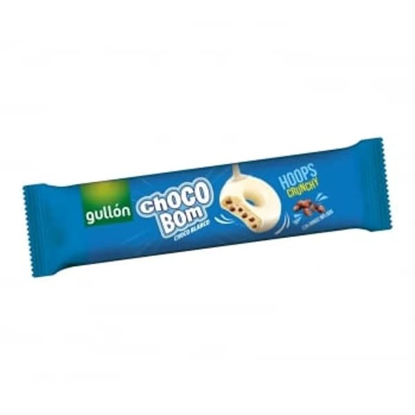 Galletas choco blanco Chocobom Hoops Gullón 128 g. - 0.13 kg - Imagen del producto en Findit