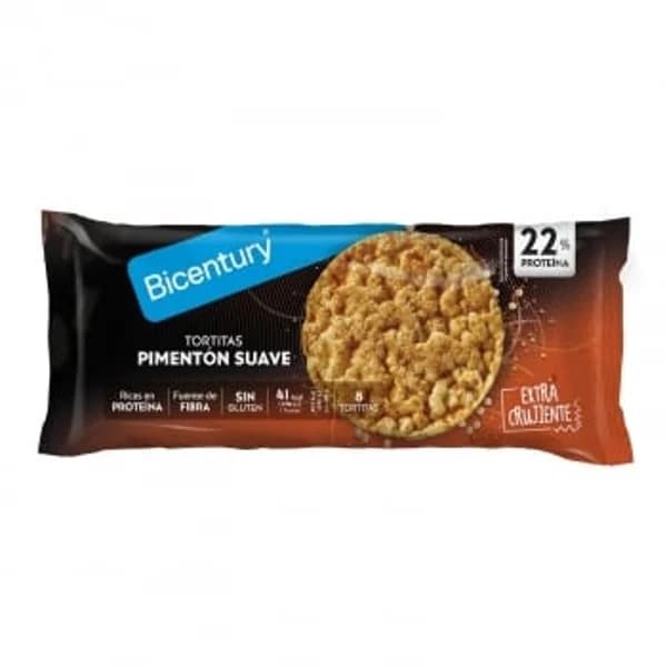 Tortitas de maíz al pimentón suave Bicéntury sin gluten 82 g. - 0.08 kg - Imagen del producto en Findit