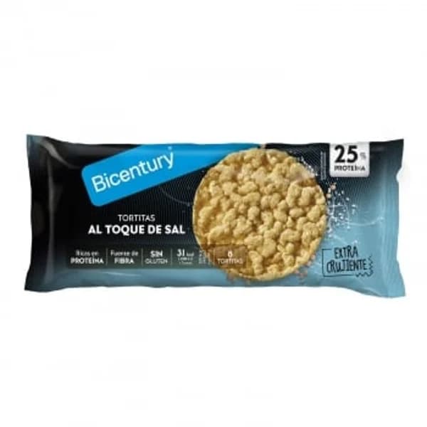 Tortitas de lenteja al toque de sal Bicentury sin gluten 70 g. - 0.07 kg - Imagen del producto en Findit