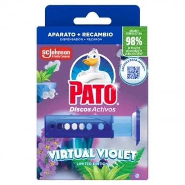 Discos wc activos virtual violet aparato + recambio Pato 1 ud. - 1 ud - Imagen del producto en Findit