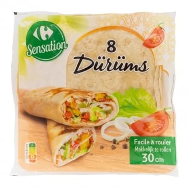 Tortilla durum Sensation Carrefour 8 ud. - 0.8 kg - Imagen del producto en Findit