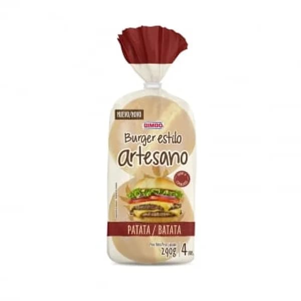 Pan Burguer de patata estilo artesano Bimbo 290 g. - 0.29 kg - Imagen del producto en Findit