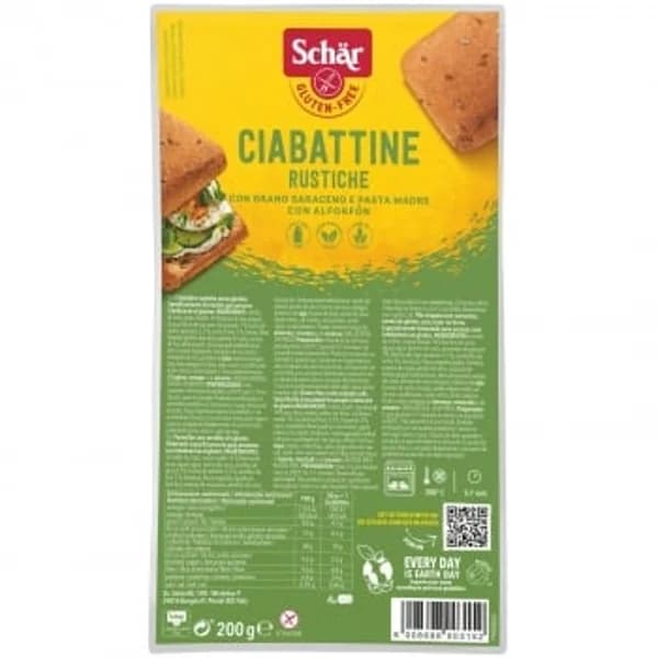 Pan chapata integral Schär sin gluten y sin lactosa 200 g. - 0.2 kg - Imagen del producto en Findit