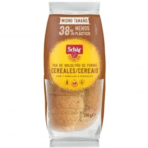 Pan de molde con cereales Schär sin gluten y sin lactosa 300 g. - 0.3 kg - Imagen del producto en Findit