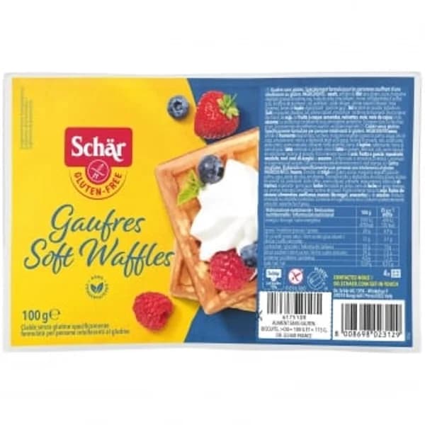 Gofres Schär sin gluten 100 g. - 0.1 kg - Imagen del producto en Findit
