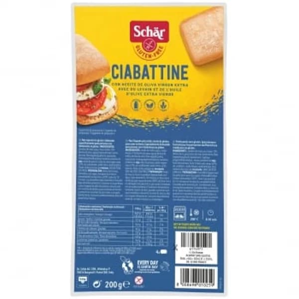 Pan chapata Schär sin gluten y sin lactosa 200 g. - 0.2 kg - Imagen del producto en Findit