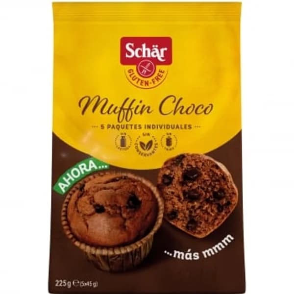 Muffin de chocolate Schär sin gluten sin lactosa 225 g. - 0.22 kg - Imagen del producto en Findit
