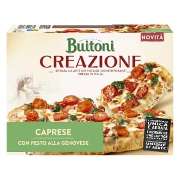 Pizza con tomate, salsa pesto y queso Creazione Buitoni 435 g. - 0.43 kg - Imagen del producto en Findit