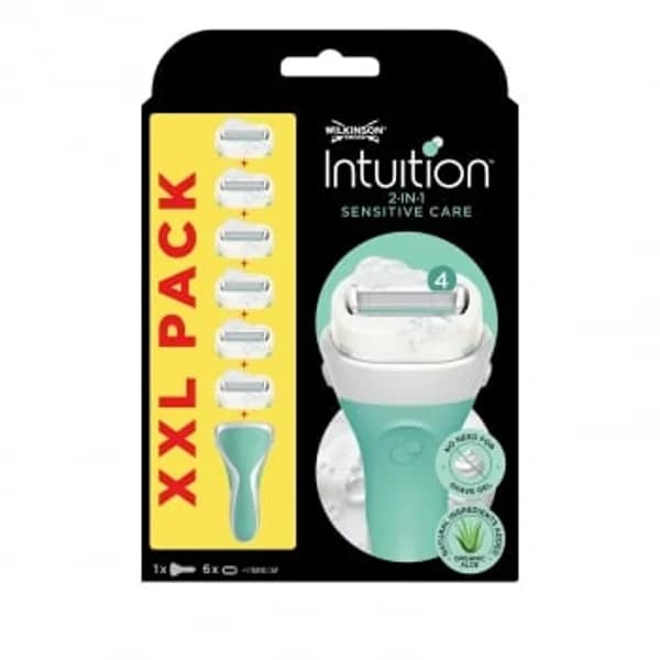 Maquinilla sensitive care Intuition Wilkinson Sword + 6 recambios - 1 ud - Imagen del producto en Findit