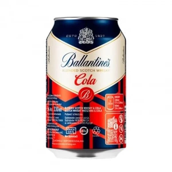 Whisky Ballantine's con cola lata 33 cl. - 0.33 l - Imagen del producto en Findit