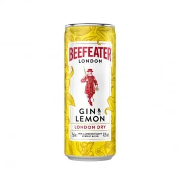 Ginebra Beefeater con limón lata 25 cl - 0.25 l - Imagen del producto en Findit