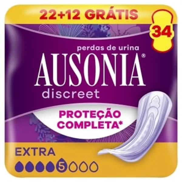 Compresas para incontinencia de orina extra Discreet Ausonia 22 ud. - 21.94 ud - Imagen del producto en Findit