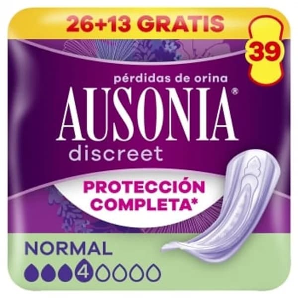 Compresas para incontinencia de orina normal Discreet Ausonia 26 ud. - 25.98 ud - Imagen del producto en Findit