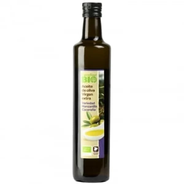 Aceite de oliva virgen extra ecológico variedad manzanilla cacereña Carrefour Bio 500 ml. - 0.5 l - Imagen del producto en Findit