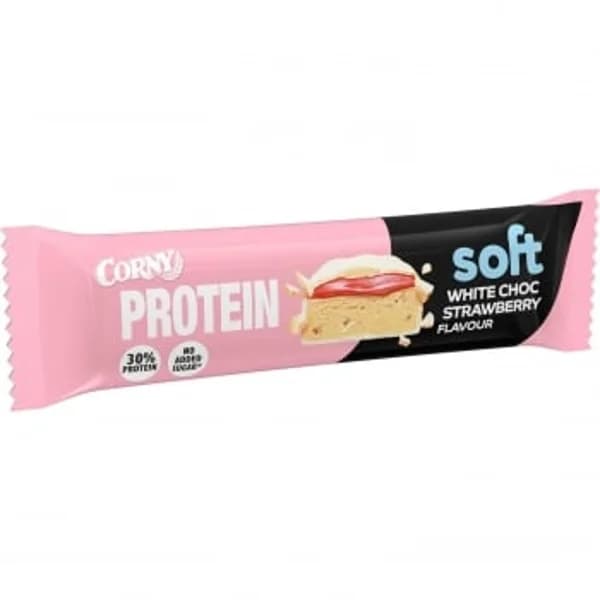 Barrita proteica de chocolate blanco y fresa Corny sin azúcar añadido 45 g. - 0.05 kg - Imagen del producto en Findit