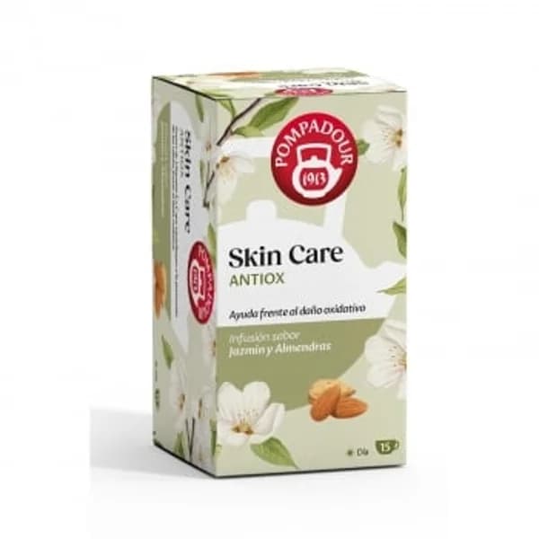 Infusión antioxidante de jazmín y almendras en bolsitas Skin Care Antiox Pompadour 15 ud. - 0.04 kg - Imagen del producto en Findit