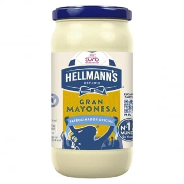 Mayonesa Hellmann's sin gluten tarro 490 g. - 0.49 kg - Imagen del producto en Findit