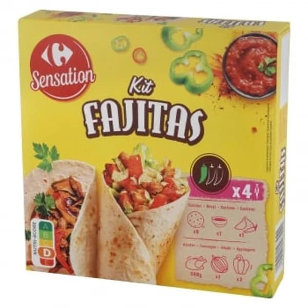 Kit fajitas Carrefour Sensation 505 g. - 0.5 kg - Imagen del producto en Findit