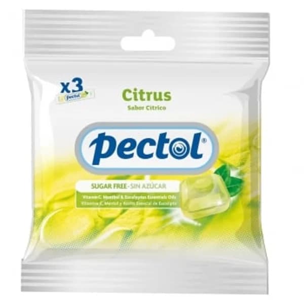 Caramelos sabor cítrico sin azúcar Pectol pack 3 unidades de 31 g. - 0.09 kg - Imagen del producto en Findit