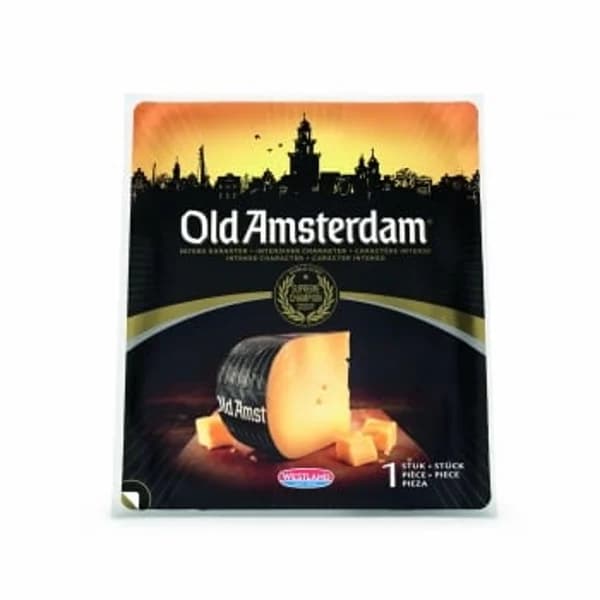 Queso de vaca viejo en cuña Old Amsterdam sin lactosa 200 g. - 0.2 kg - Imagen del producto en Findit