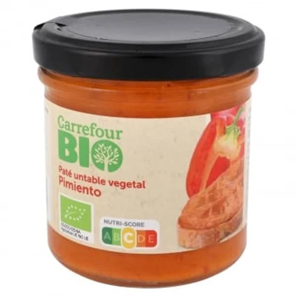 Paté untable vegetal de pimiento ecológico Carrefour Bio 145 g. - 0.14 kg - Imagen del producto en Findit