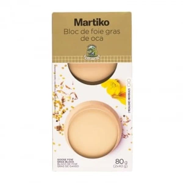 Foie gras de oca Martiko sin gluten pack de 2 unidades de 40 g - 0.08 kg - Imagen del producto en Findit