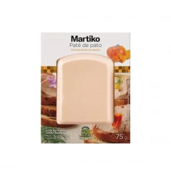 Paté de pato superior con dulce de calabaza Martiko sin gluten 75 g - 0.08 kg - Imagen del producto en Findit