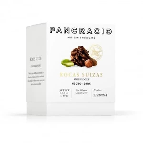 Rocas suizas de chocolate negro Pancracio sin gluten 140 g. - 0.14 kg - Imagen del producto en Findit
