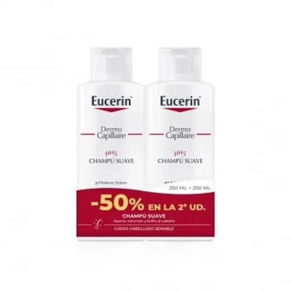 Champú suave pH5 Eucerin pack 2 unidades 250 ml. - 0.5 l - Imagen del producto en Findit