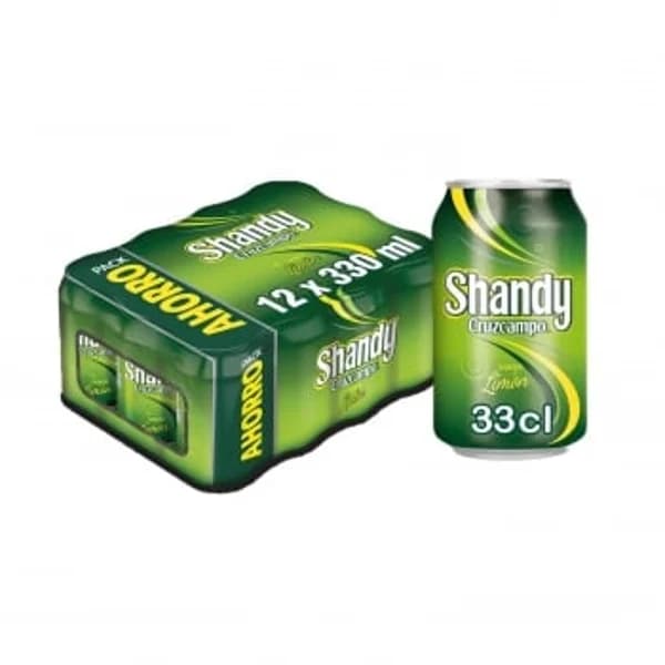 Cerveza Shandy Cruzcampo sabor limón pack 12 latas 33 cl. - 3.96 l - Imagen del producto en Findit