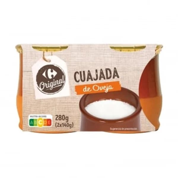 Cuajada de oveja Carrefour Original pack de 2 unidades de 140 g. - 0.28 kg - Imagen del producto en Findit