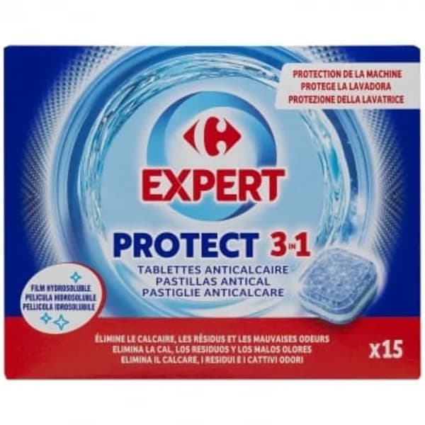 Antical para lavadora en pastillas Expert Carrefour 15 ud. - 14.65 ud - Imagen del producto en Findit
