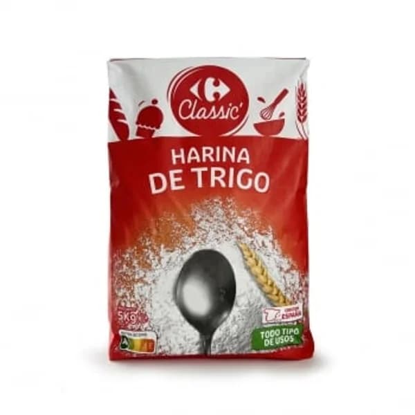 Harina de trigo Classic Carrefour 5 kg. - 5 kg - Imagen del producto en Findit