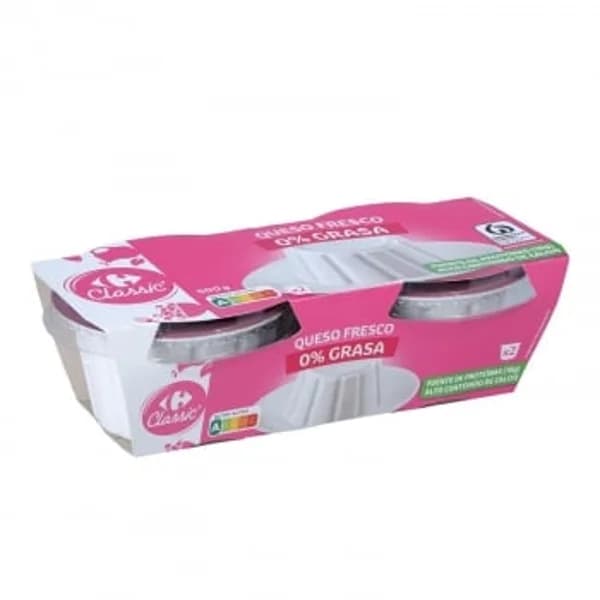 Queso fresco 0% grasa Classic´ Carrefour 500 g - 0.5 kg - Imagen del producto en Findit