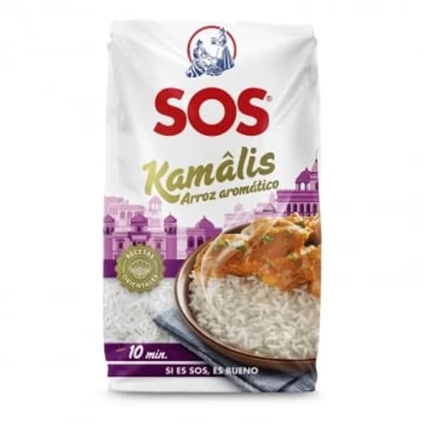 Arroz largo aromático Kamalis SOS 500 g. - 0.5 kg - Imagen del producto en Findit