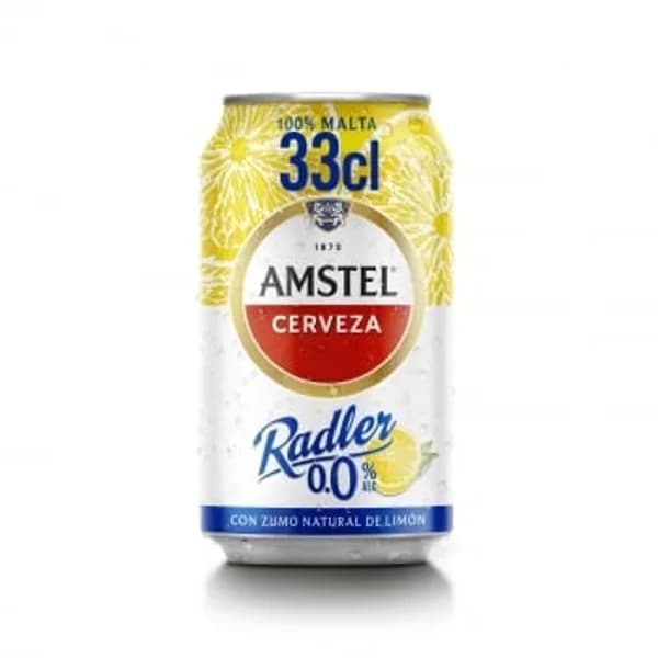 Cerveza Amstel Radler 0,0 sin alcohol con limón lata 33 cl. - 0.33 l - Imagen del producto en Findit