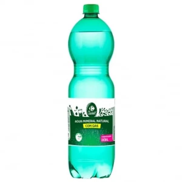 Agua mineral con gas Carrefour natural 1,5 l. - 1.48 l - Imagen del producto en Findit
