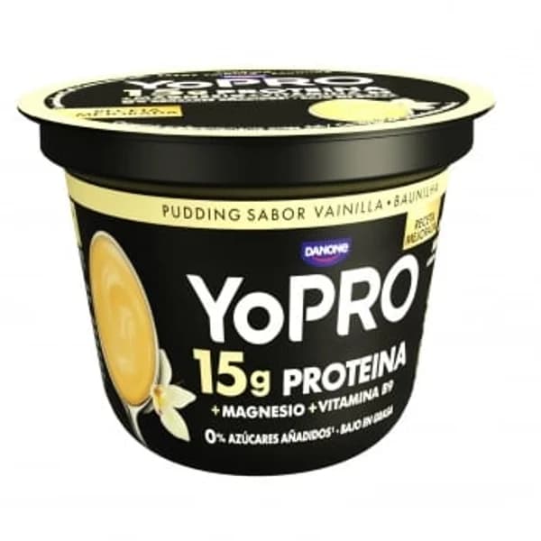 Postre lácteo sabor a vainilla pudding Danone YoPro sin gluten 150 g. - 0.15 kg - Imagen del producto en Findit