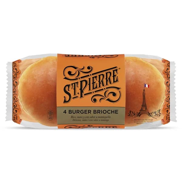 Pan de hamburguesa brioche St pierre bolsa 250 g - 0.25 kg - Imagen del producto en Findit