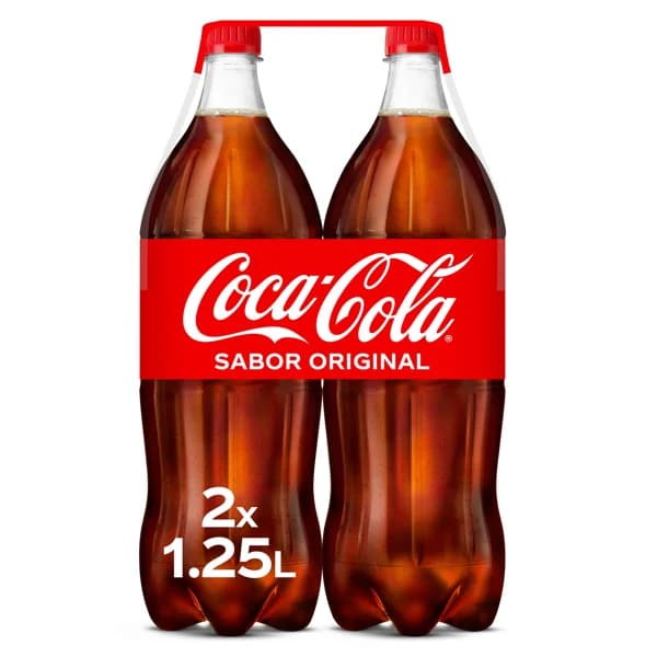 Refresco de cola clásica Coca-Cola botella 2 x 1.25 l - 2.5 l - Imagen del producto en Findit