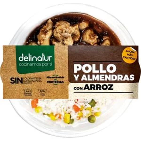 Pollo y Almendras con Arroz - 0.32 kg - Imagen del producto en Findit