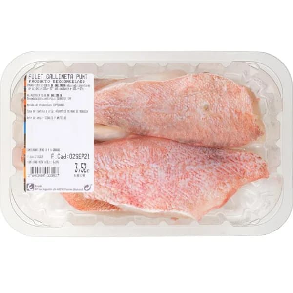 Filete de gallineta al punto de sal, bandeja aprox. 500 g - 0.5 kg - Imagen del producto en Findit